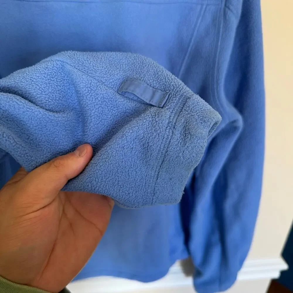 L.L. Bean 2 in 1 Black Hooded Coat and Blue Fleece Jacket Winter Outdoors - Picture 7 of 12